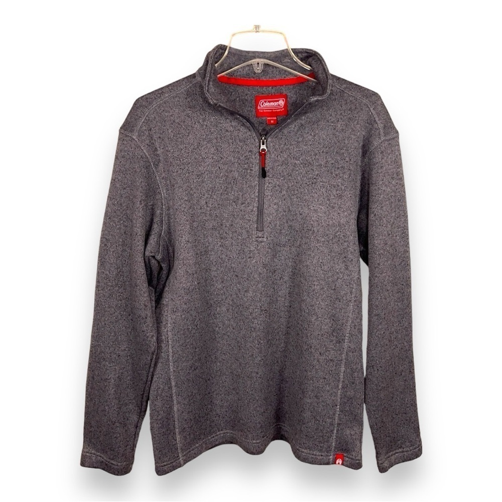 MEDIUM COLEMAN GREY GRAY FLEECE JACKET PULLOVER OUTDOOR HIKING